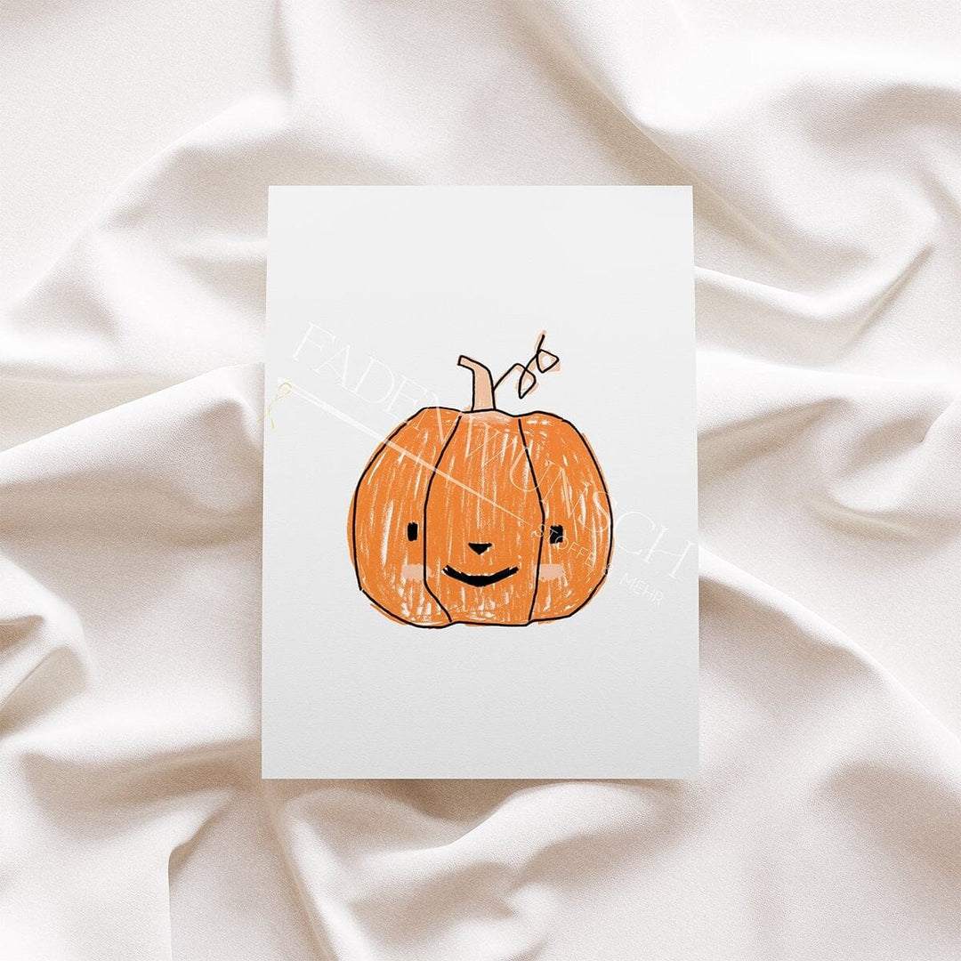 Vorbestellung | Bügelbild "Kürbis Scratch - Orange" | Halloween fadenwunsch