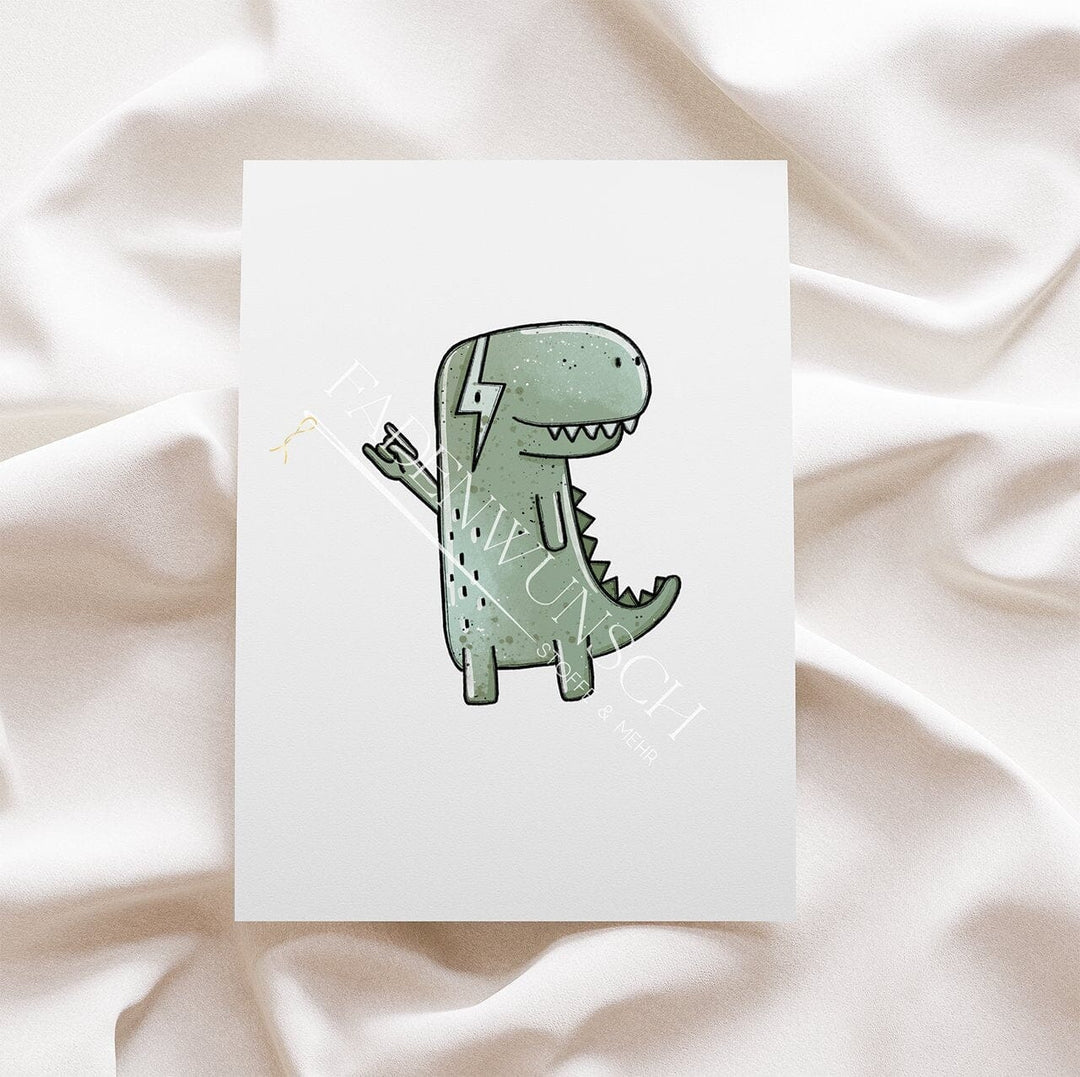 Vorbestellung | Bügelbild "Little Rocker - Dino" fadenwunsch