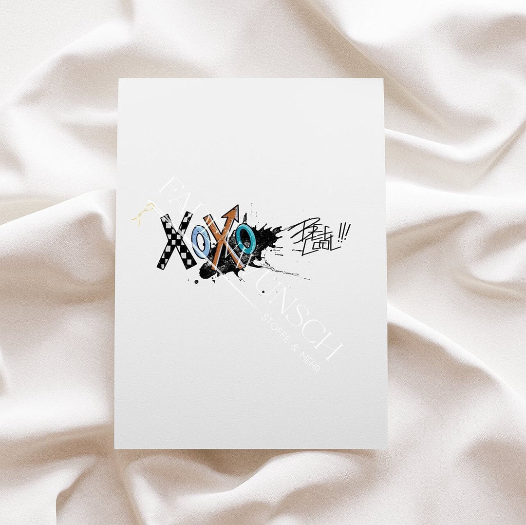 Vorbestellung | Bügelbild "Little Styler - Hellgrau - XOXO" fadenwunsch
