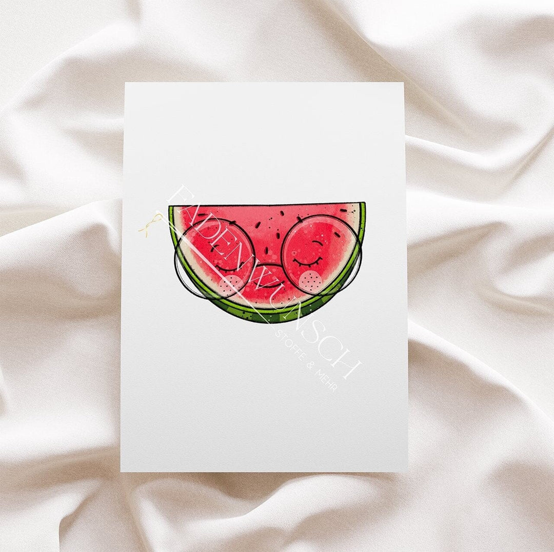 Vorbestellung | Bügelbild "Melone - mit Brille" fadenwunsch