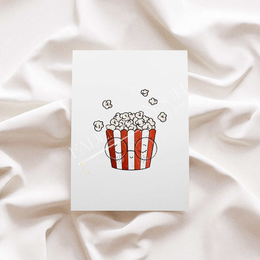 Vorbestellung | Bügelbild "Mini - Popcorn - mit Brille" fadenwunsch