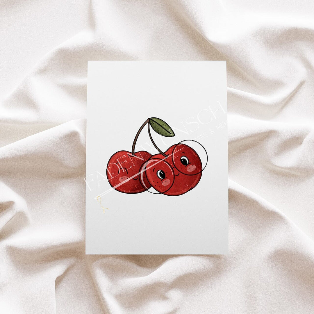 Vorbestellung | Bügelbild "Mini Fruits - Kirschen" fadenwunsch