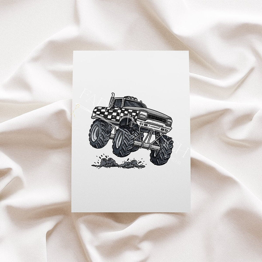 Vorbestellung | Bügelbild "Mini Monstertrucks" fadenwunsch