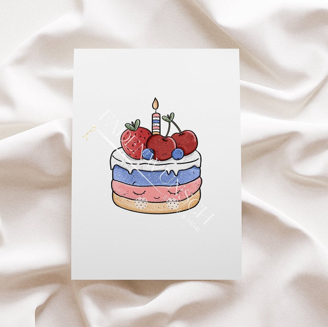 Vorbestellung | Bügelbild "Obsttorte" fadenwunsch
