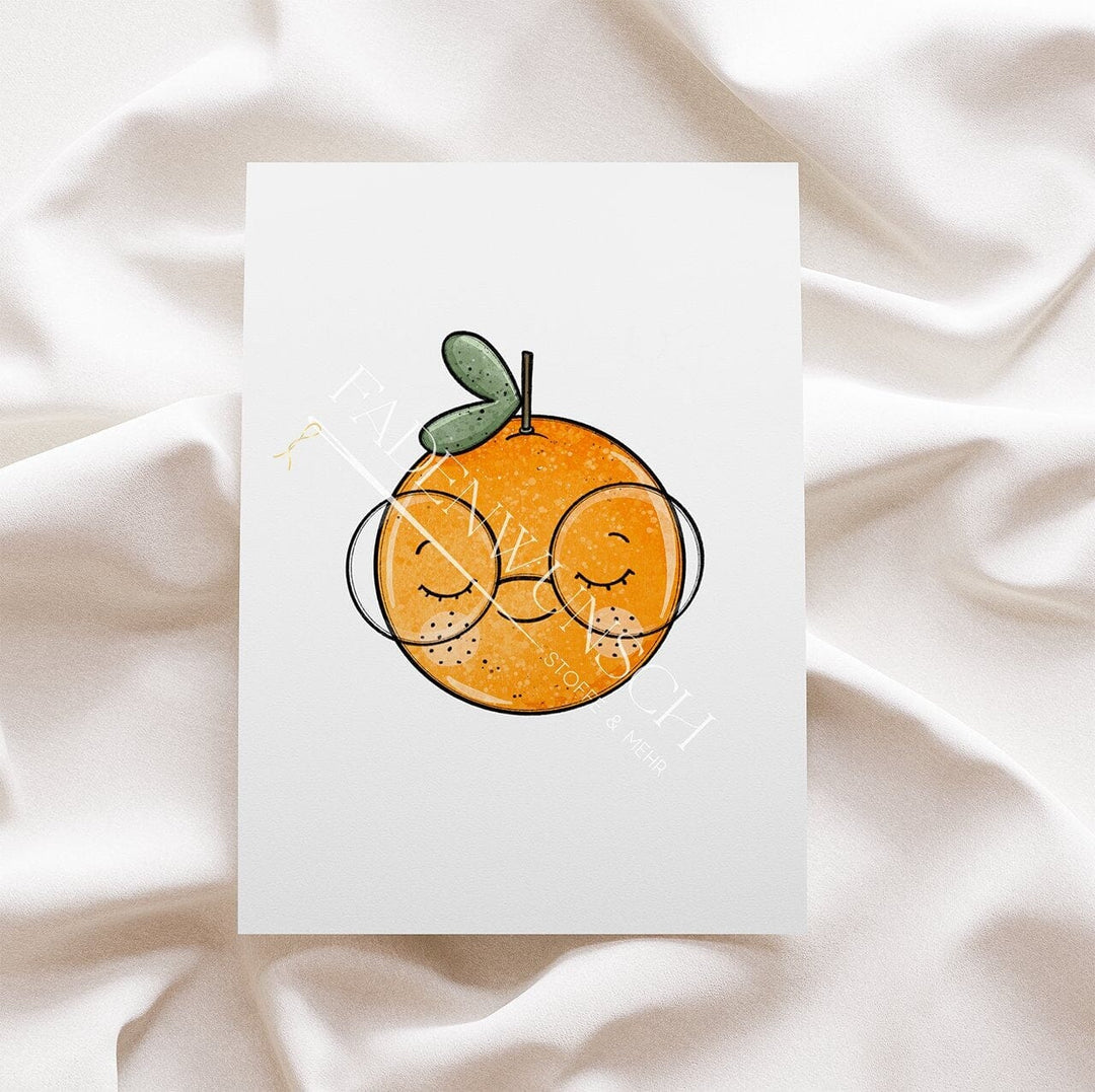 Vorbestellung | Bügelbild "Orange - mit Brille" fadenwunsch