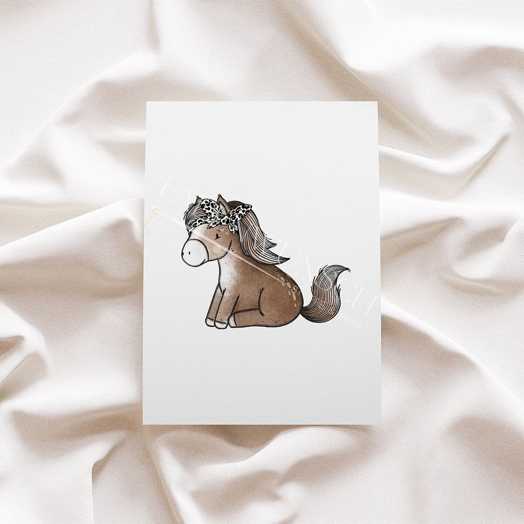 Vorbestellung | Bügelbild "Pia Pony Leo - Braun" fadenwunsch