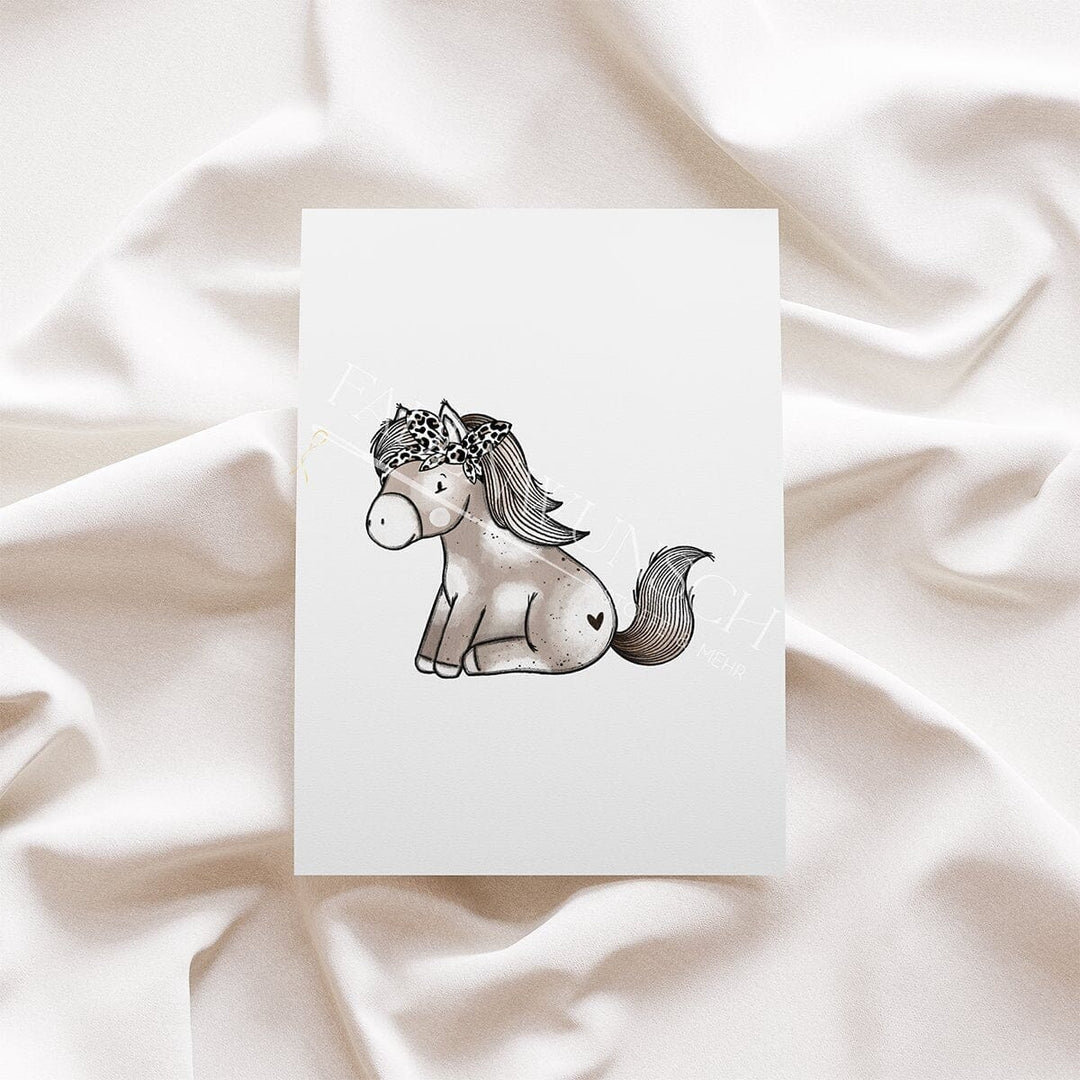 Vorbestellung | Bügelbild "Pia Pony Leo - Schecke" fadenwunsch