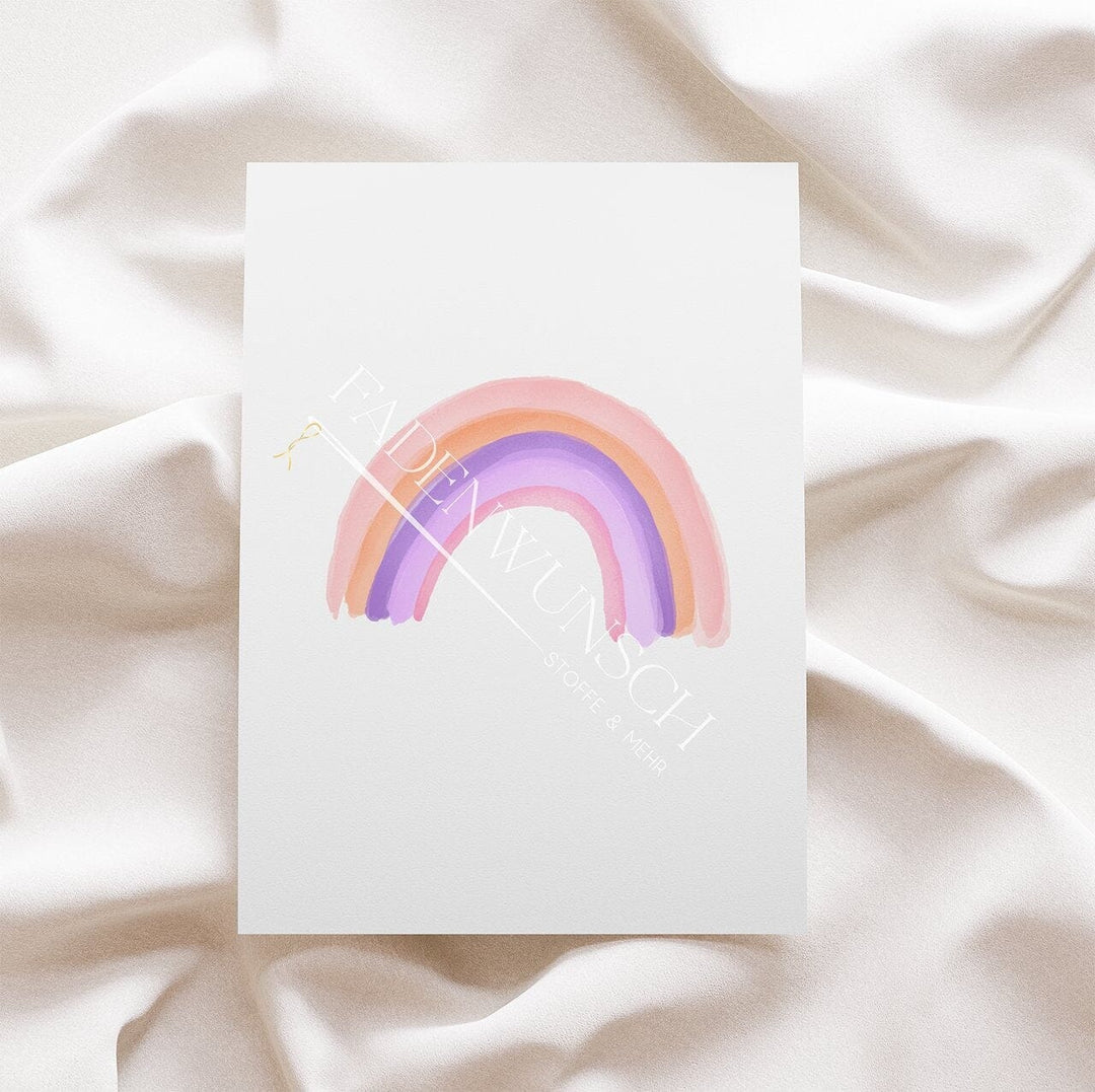 Vorbestellung | Bügelbild "Regenbogen Rosa" fadenwunsch
