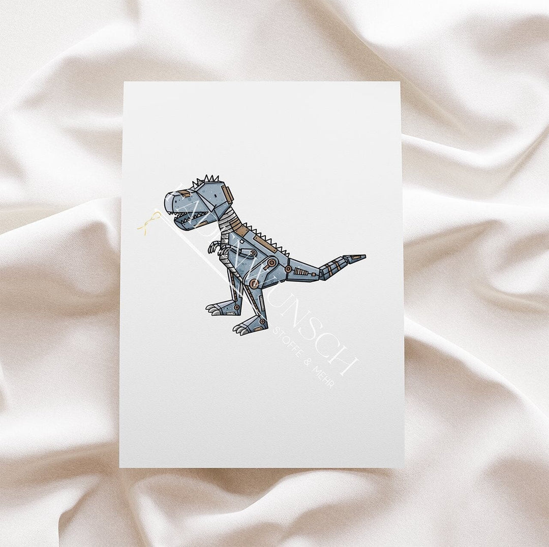 Vorbestellung | Bügelbild "Robo Rex - Blau" fadenwunsch