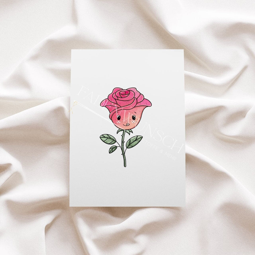 Vorbestellung | Bügelbild "Blumen - Rosi Flower - ohne Brille" fadenwunsch