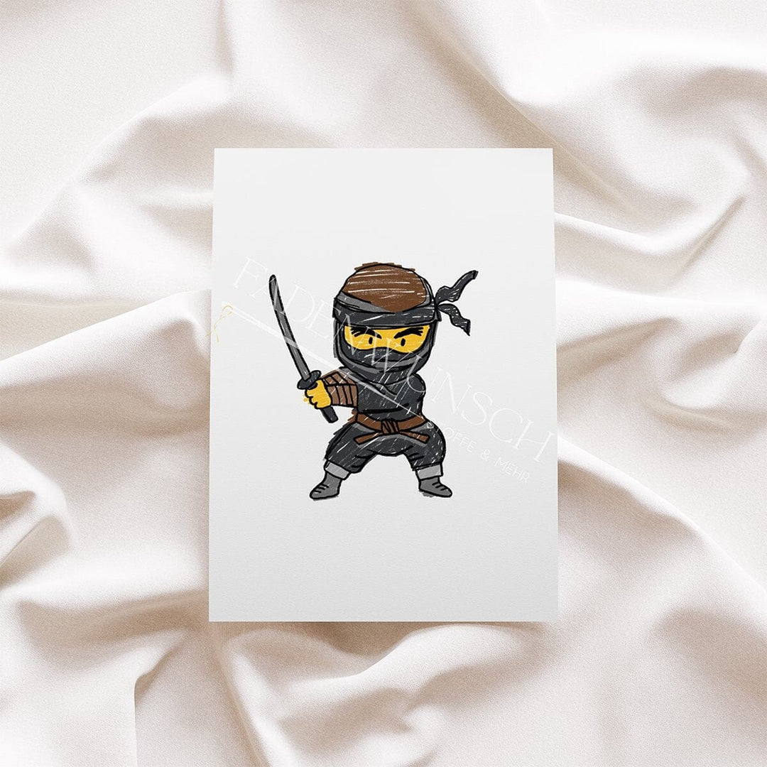 Vorbestellung | Bügelbild "schwarzer Ninja" fadenwunsch
