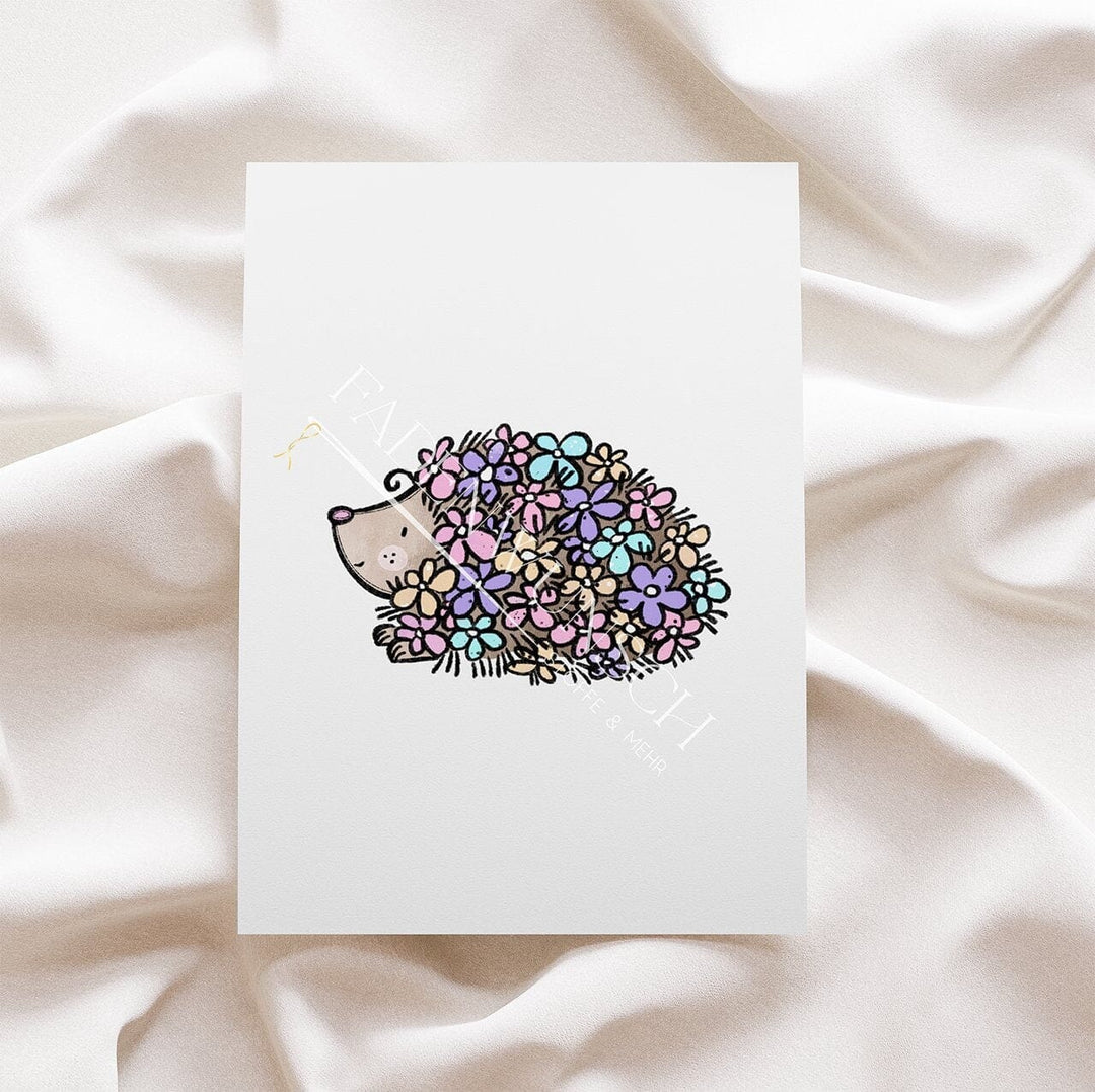 Vorbestellung | Bügelbild "Spring World - Igel" fadenwunsch