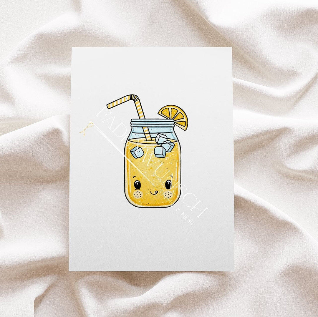 Vorbestellung | Bügelbild "Summer Drink - Zitrone - ohne Brille" fadenwunsch