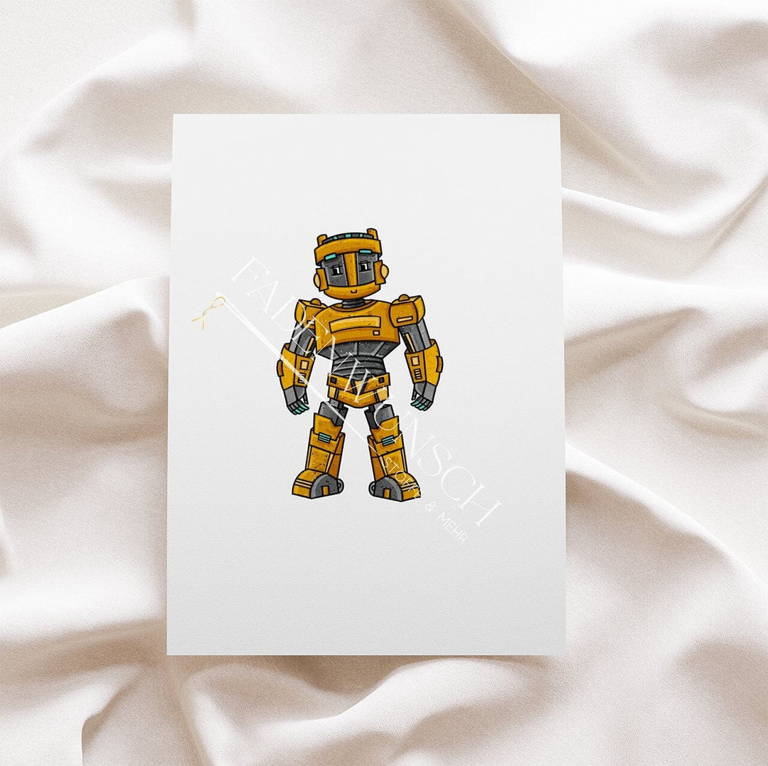 Vorbestellung | Bügelbild "Super Robo - Gelb" fadenwunsch