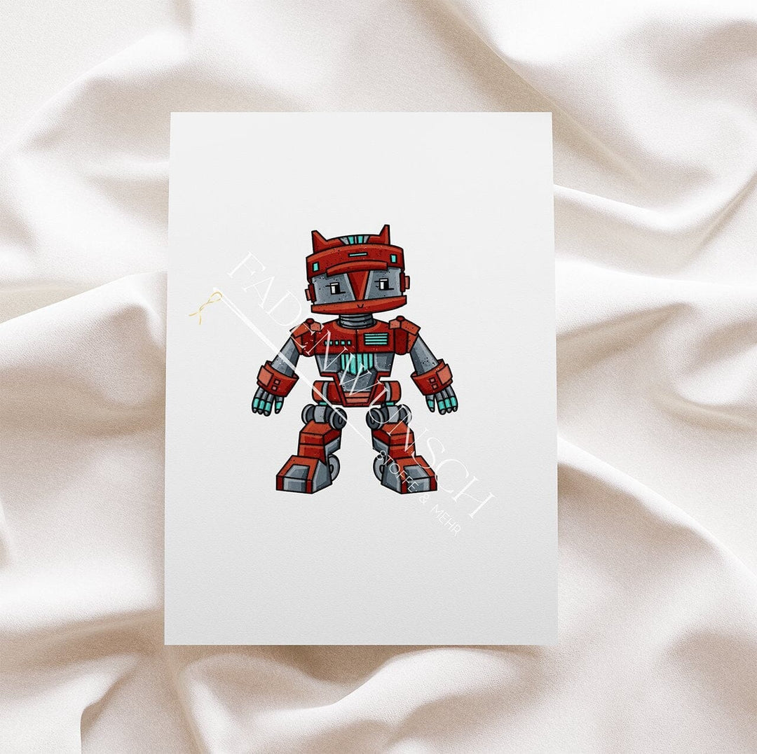 Vorbestellung | Bügelbild "Super Robo - Rot" fadenwunsch