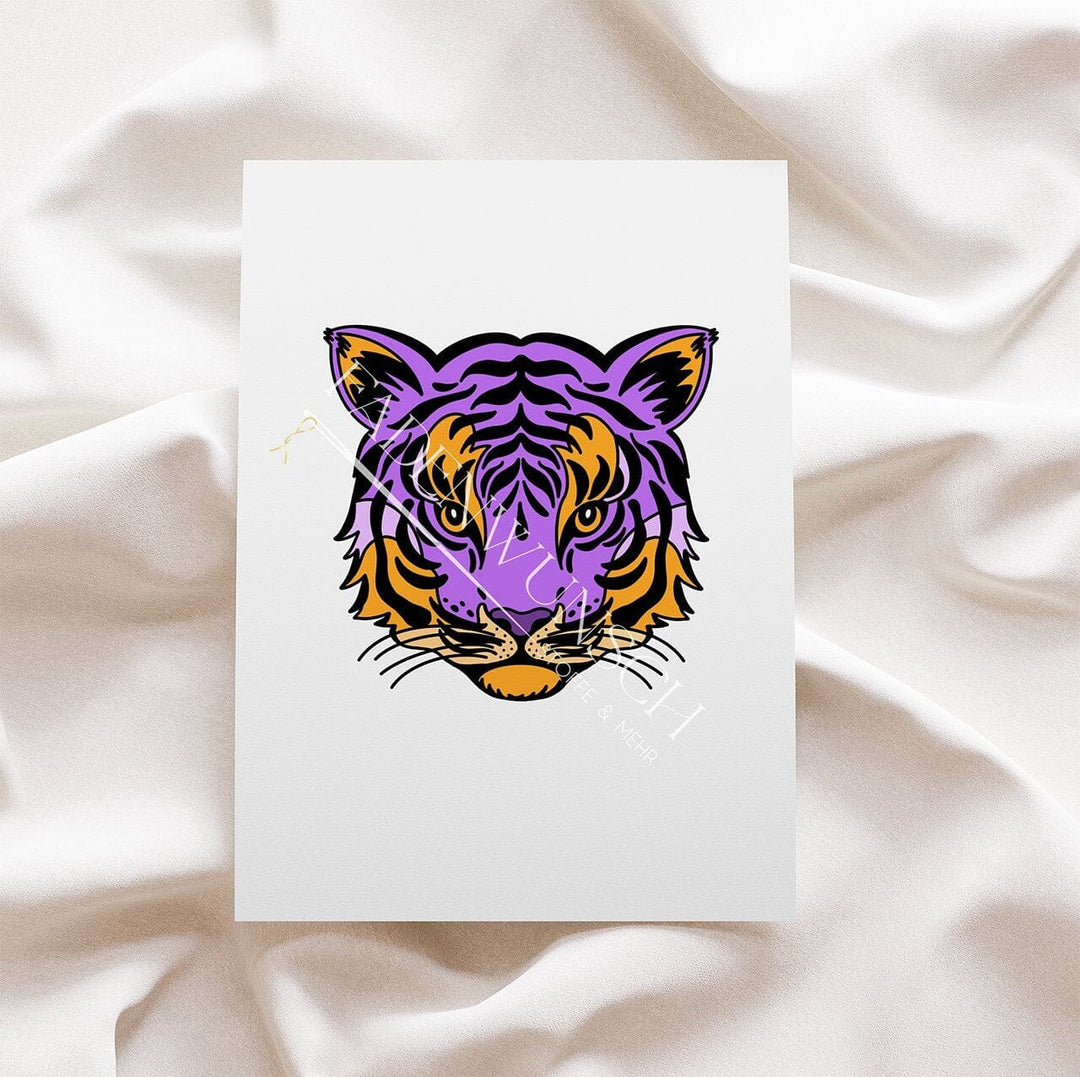 Vorbestellung | Bügelbild "Tiger Roar - Lila" fadenwunsch