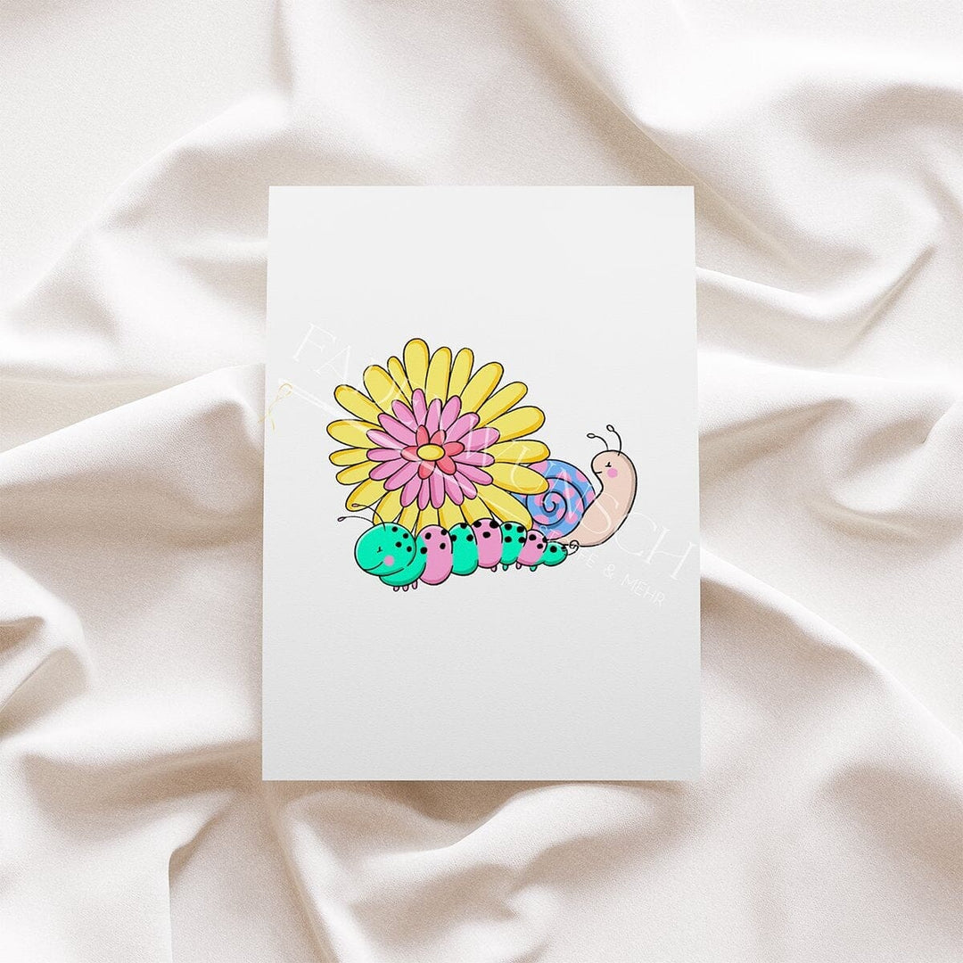 Vorbestellung | Bügelbild "Blume - Wiesenkrabbler" fadenwunsch
