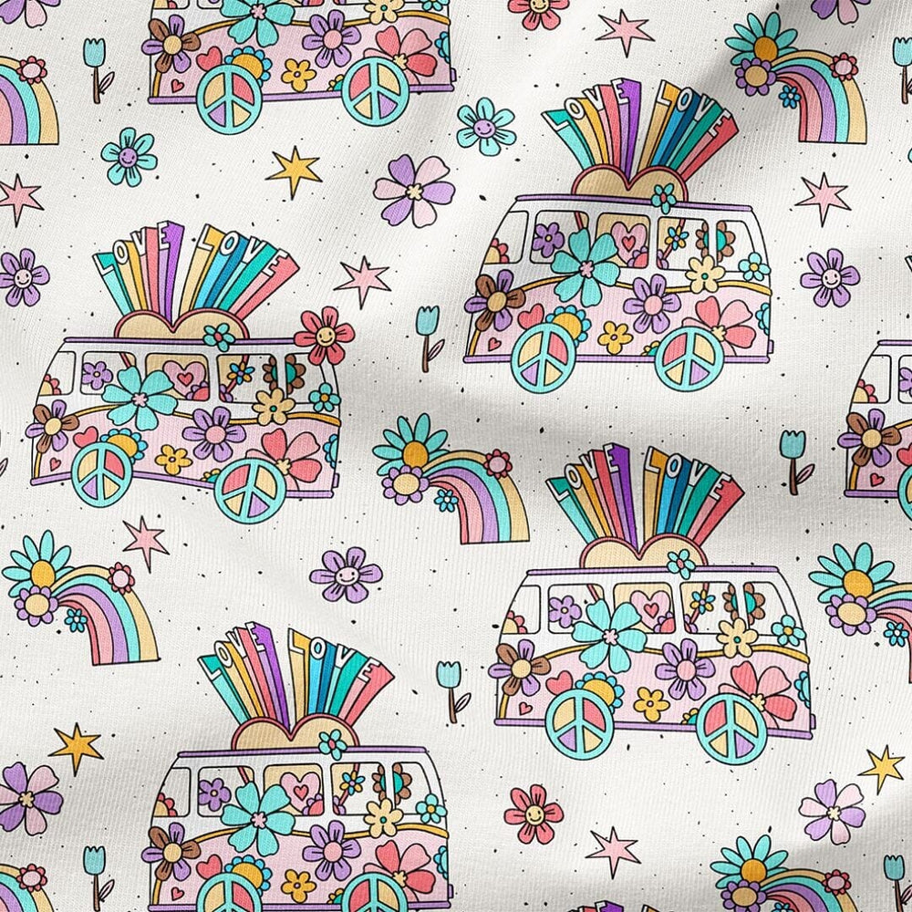 Vorbestellung | "Bus Retro-Flower" fadenwunsch
