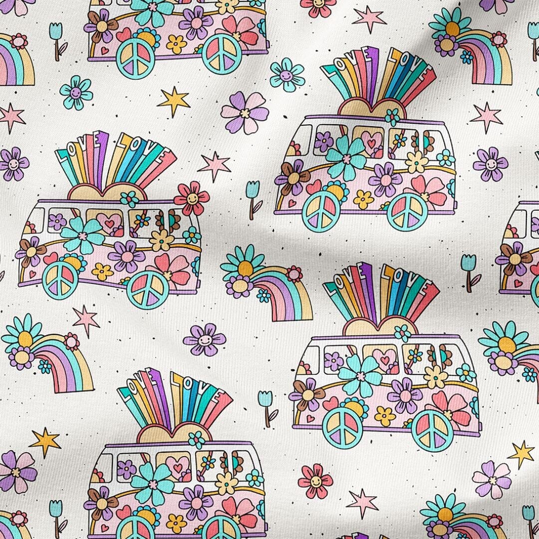 Vorbestellung | "Bus Retro-Flower" fadenwunsch