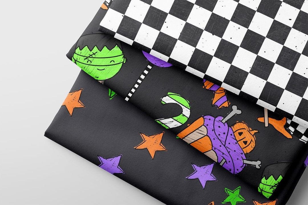 Vorbestellung | "Halloween-Sweets - Anthrazit" | Halloween Stoffe 2025 fadenwunsch