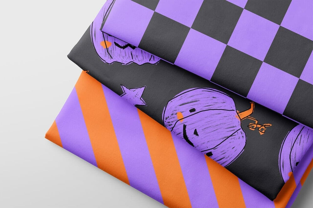 Vorbestellung | "Kürbis Scratch - Anthrazit" | Halloween Stoffe 2025 fadenwunsch