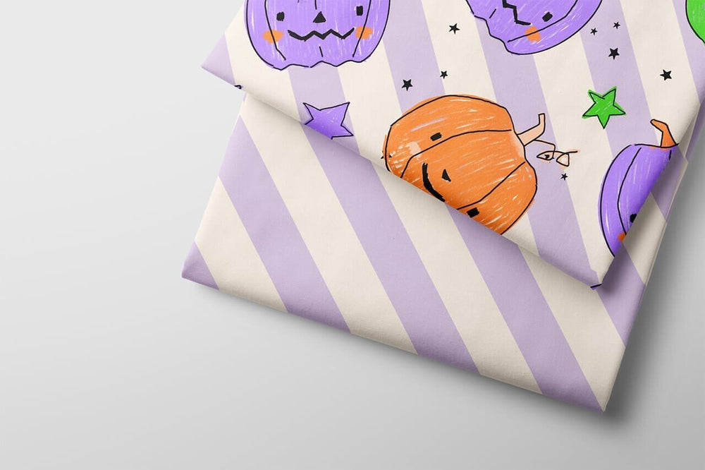 Vorbestellung | "Kürbis Scratch - Flieder" | Halloween Stoffe 2025 fadenwunsch