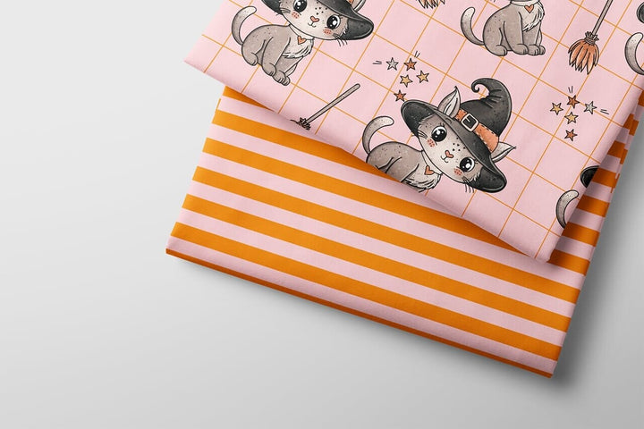 Vorbestellung | "Magic Kitty - Orange" | Halloween Stoffe 2025 fadenwunsch