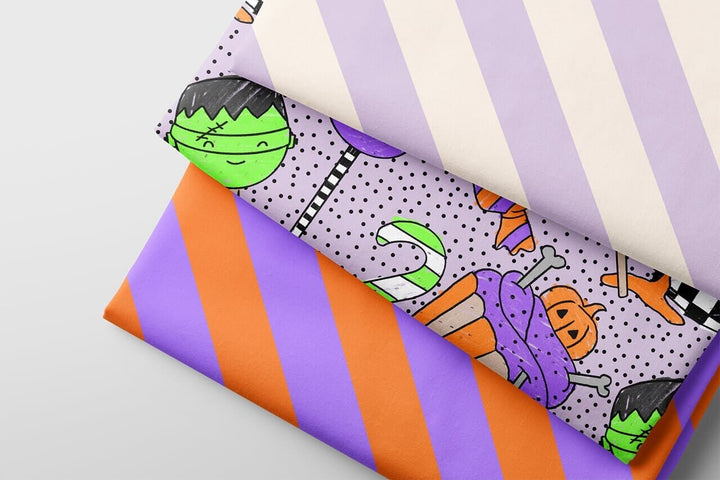 Vorbestellung | "Halloween-Sweets - Flieder" | Halloween Stoffe 2025 fadenwunsch