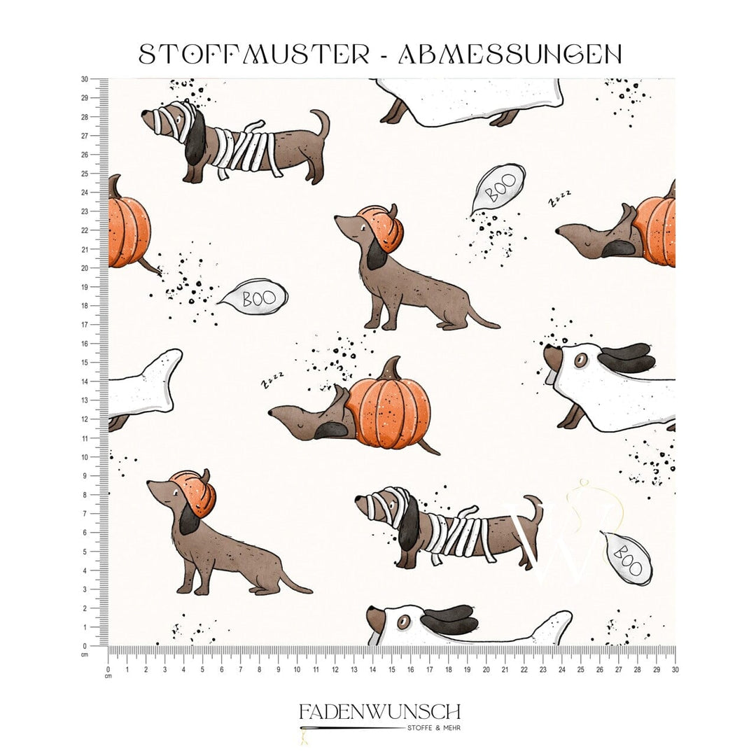 Vorbestellung | "Dackel Spuk" | Halloween Stoffe 2025 fadenwunsch
