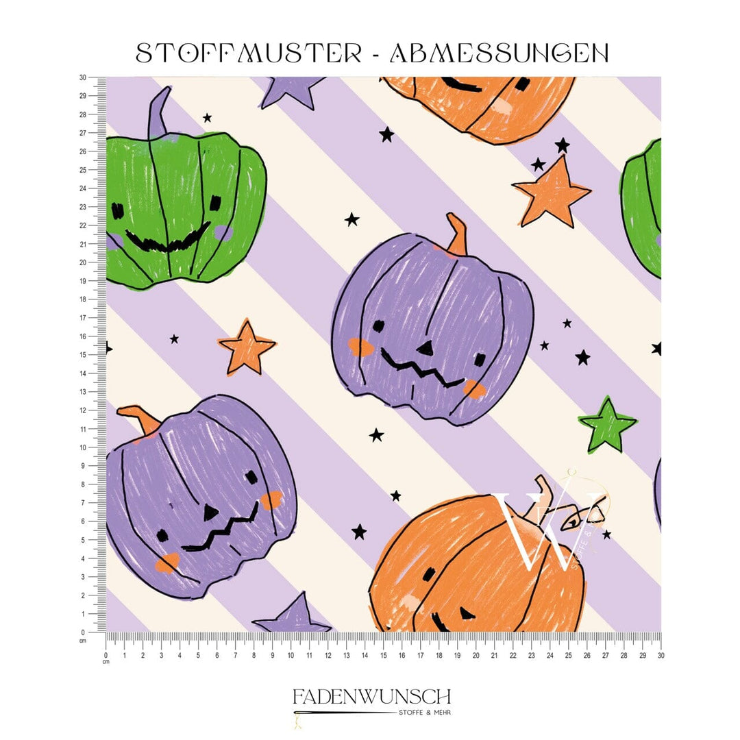 Vorbestellung | "Kürbis Scratch - Flieder" | Halloween Stoffe 2025 fadenwunsch