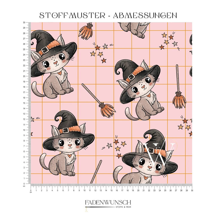 Vorbestellung | "Magic Kitty - Orange" | Halloween Stoffe 2025 fadenwunsch