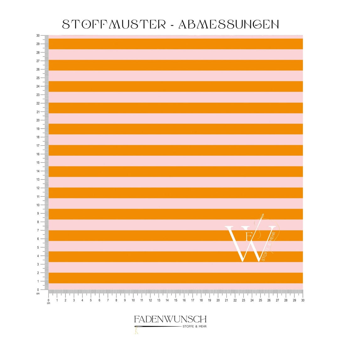 Vorbestellung | "Ringel - Rosa / Orange" | Halloween Stoffe 2025 fadenwunsch