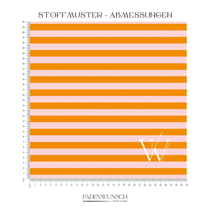 Vorbestellung | "Ringel - Rosa / Orange" | Halloween Stoffe 2025 fadenwunsch