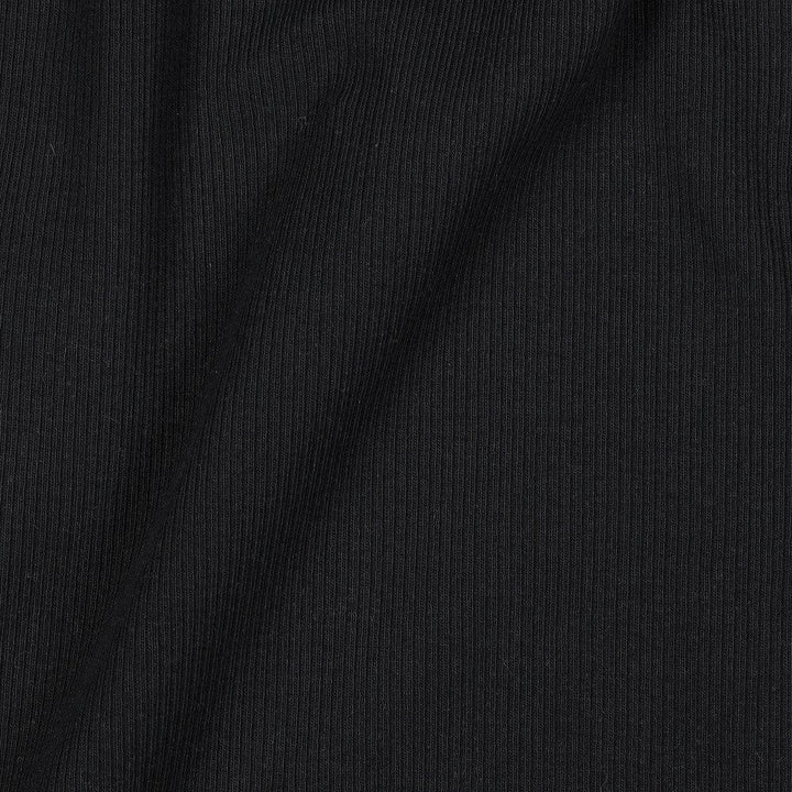 Rib-Jersey uni - Schwarz 001 Fadenwunsch 