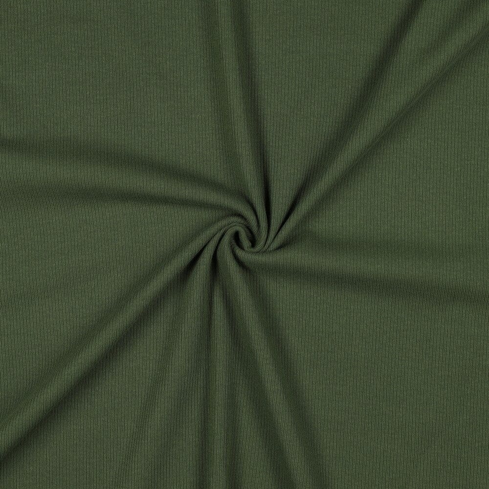 Rib-Jersey uni - Dunkelgrün 013 Fadenwunsch 
