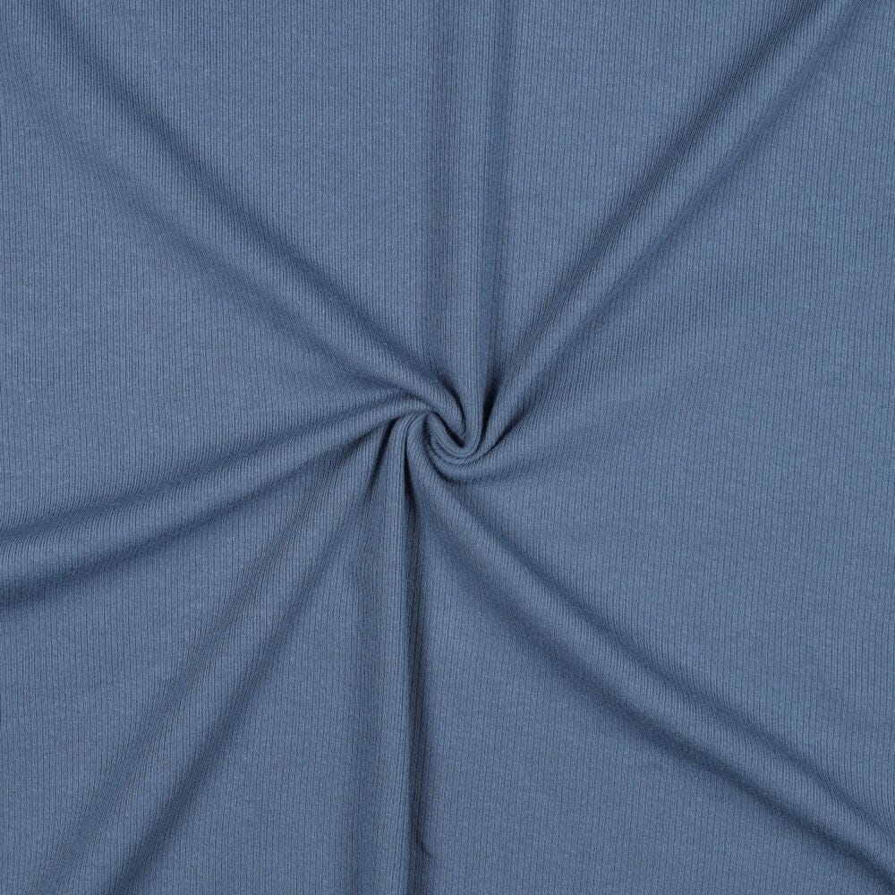 Rib-Jersey uni - Jeansblau 018 Fadenwunsch 