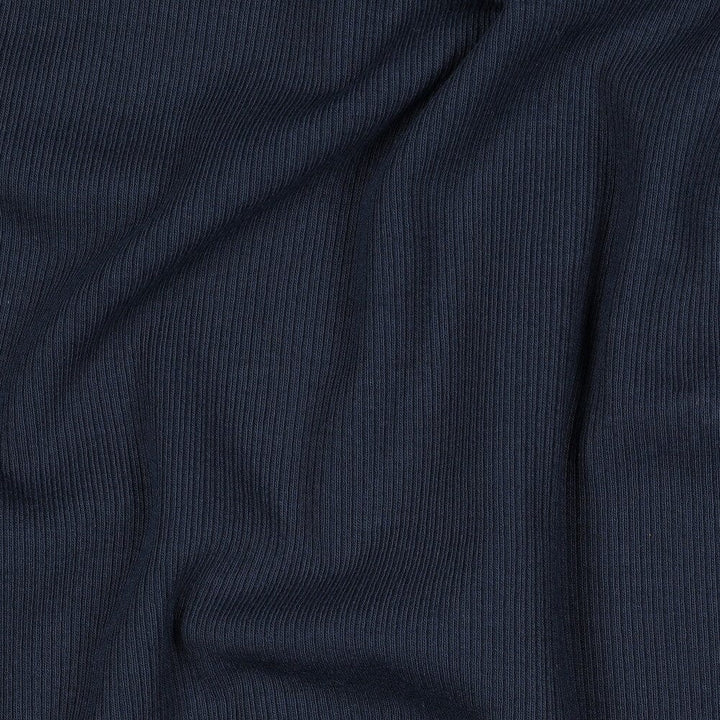 Rib-Jersey uni - Marineblau 019 Fadenwunsch 