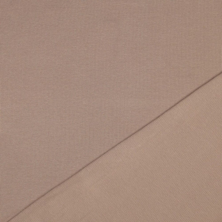 Rib-Jersey uni - Taupe 057 Fadenwunsch 