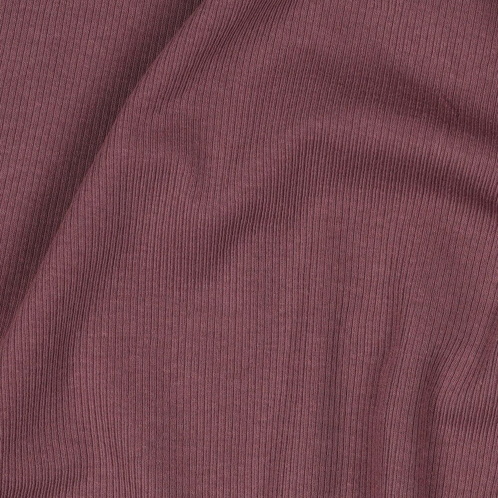 Rib-Jersey uni - Aubergine 060 Fadenwunsch 