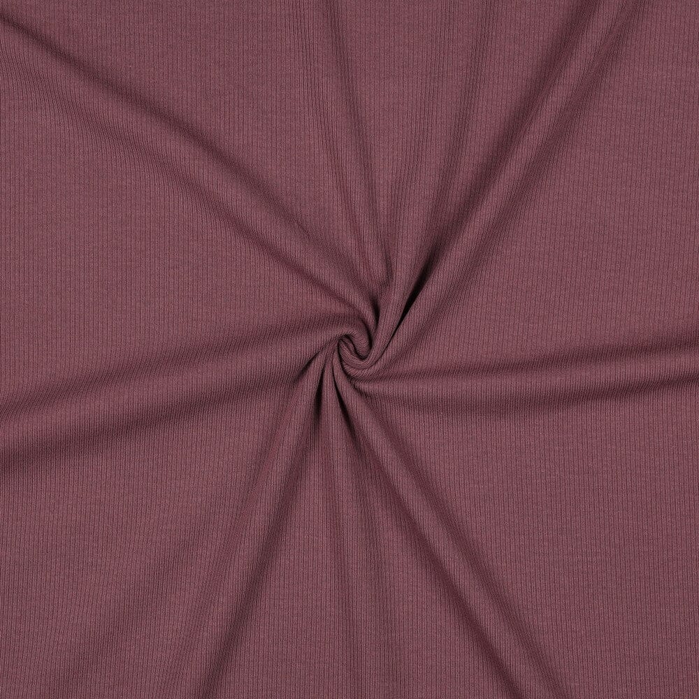 Rib-Jersey uni - Aubergine 060 Fadenwunsch 