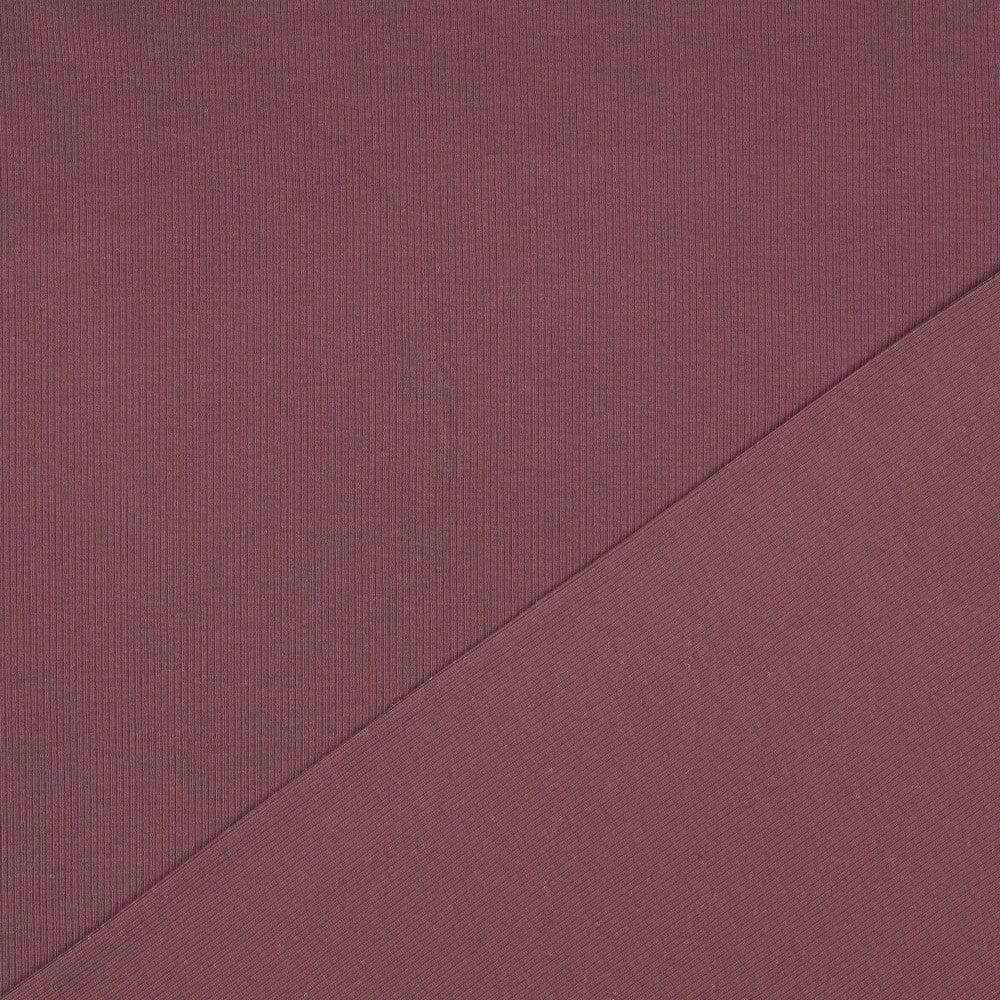 Rib-Jersey uni - Aubergine 060 Fadenwunsch 