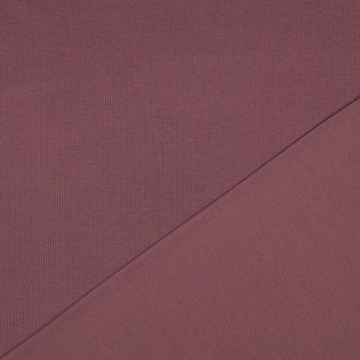 Rib-Jersey uni - Aubergine 060 Fadenwunsch 