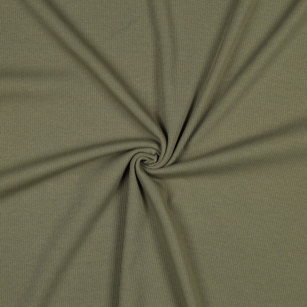 Rib-Jersey uni - Khaki 063 Fadenwunsch 