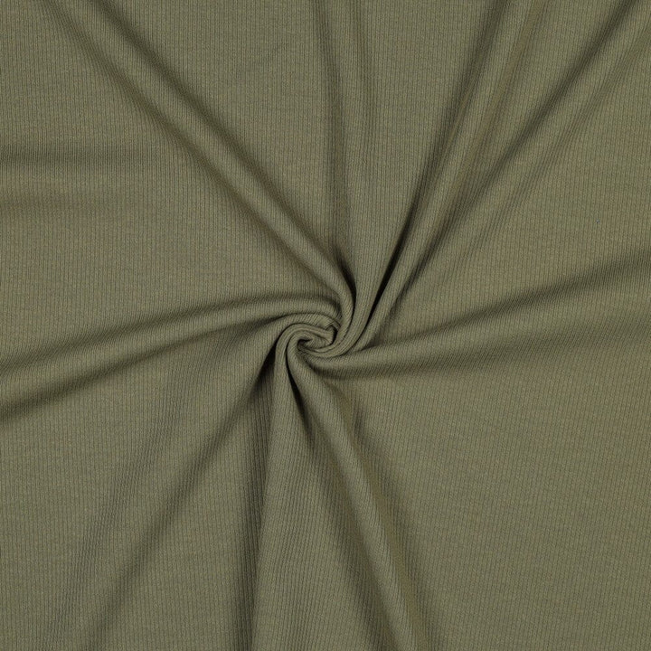 Rib-Jersey uni - Khaki 063 Fadenwunsch 