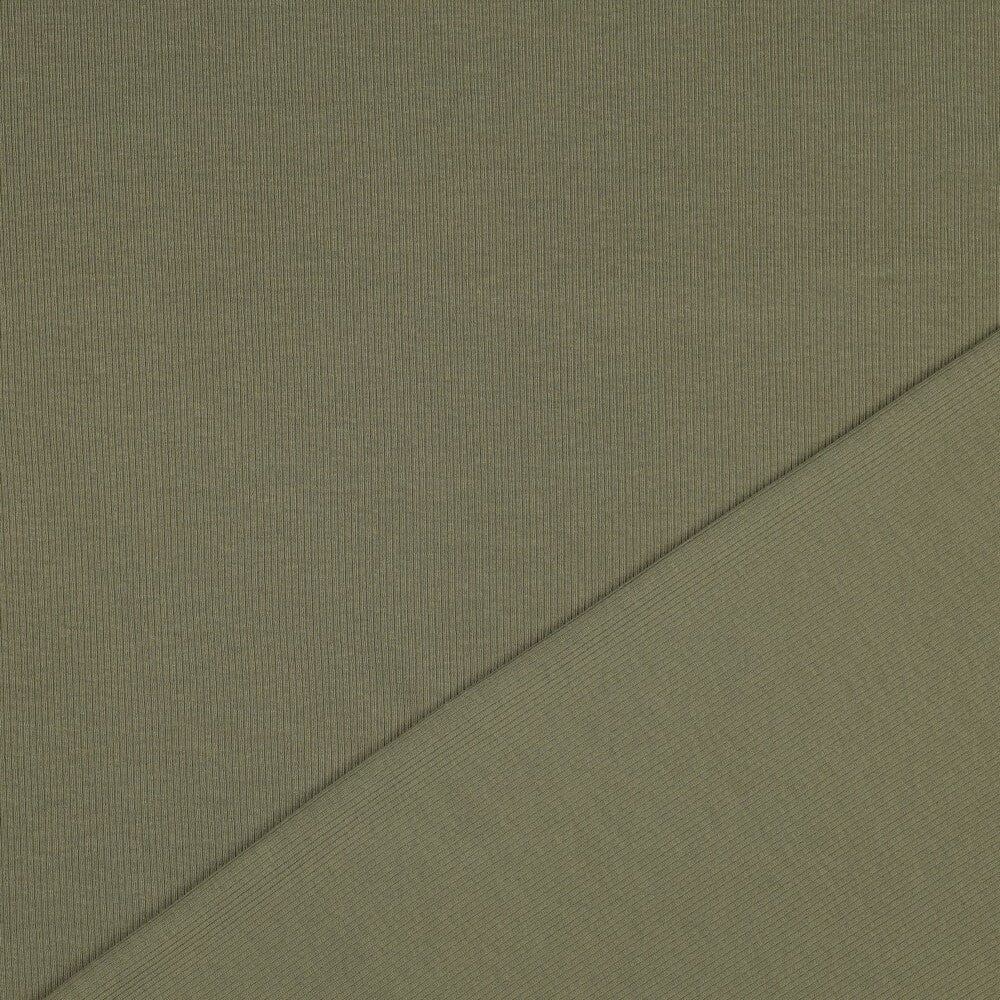Rib-Jersey uni - Khaki 063 Fadenwunsch 