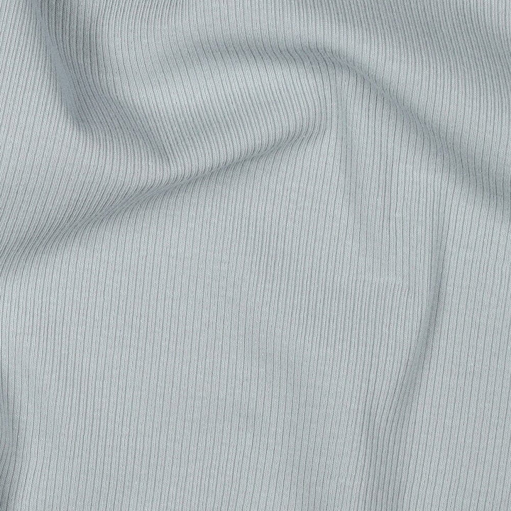 Rib-Jersey uni - Rauchblau Hell 071 Fadenwunsch 