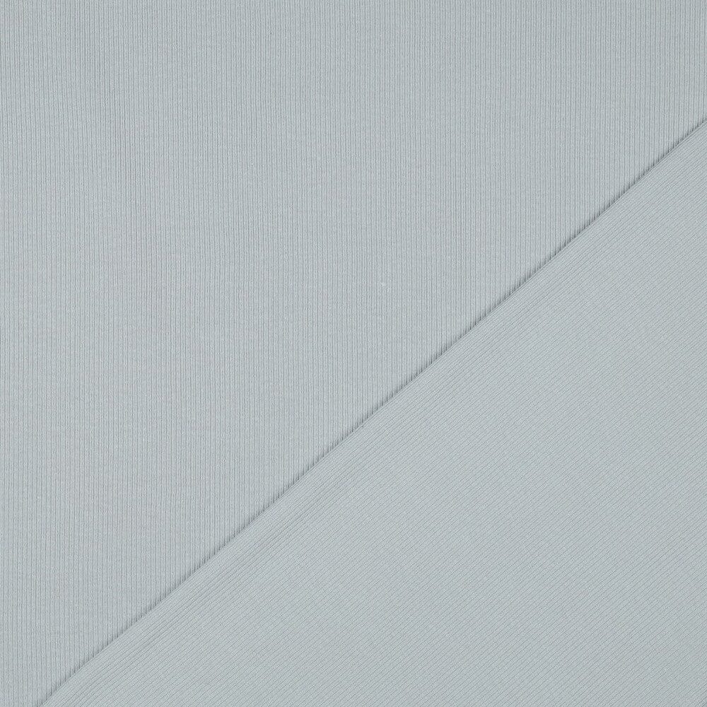 Rib-Jersey uni - Rauchblau Hell 071 Fadenwunsch 