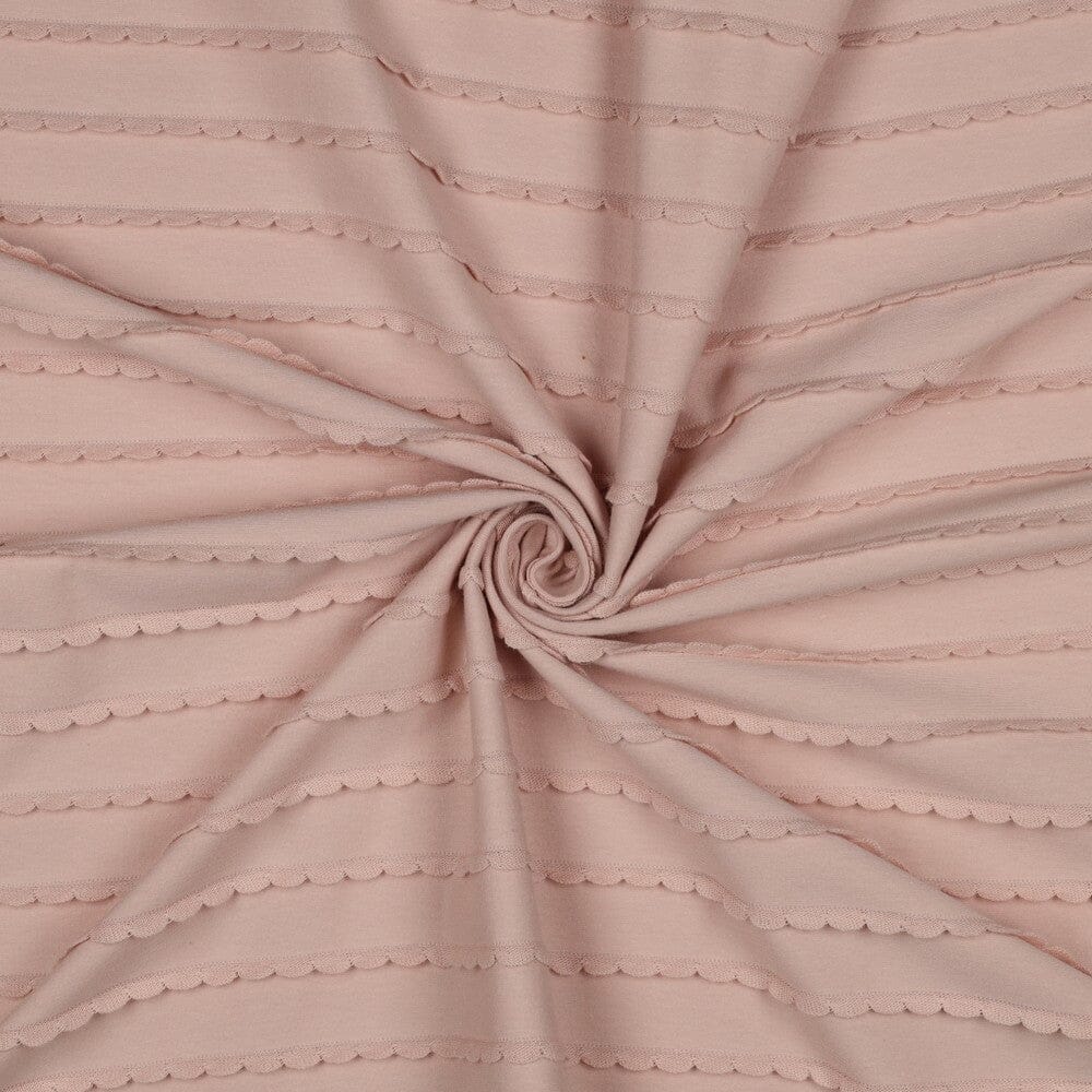 Jersey Rüschen - Puder Pink Fadenwunsch 