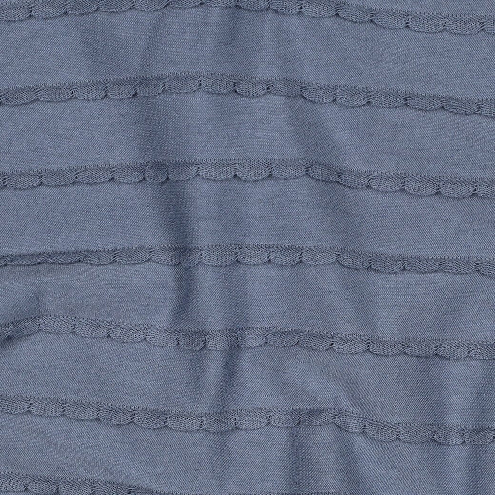 Jersey Rüschen - Jeansblau Fadenwunsch 