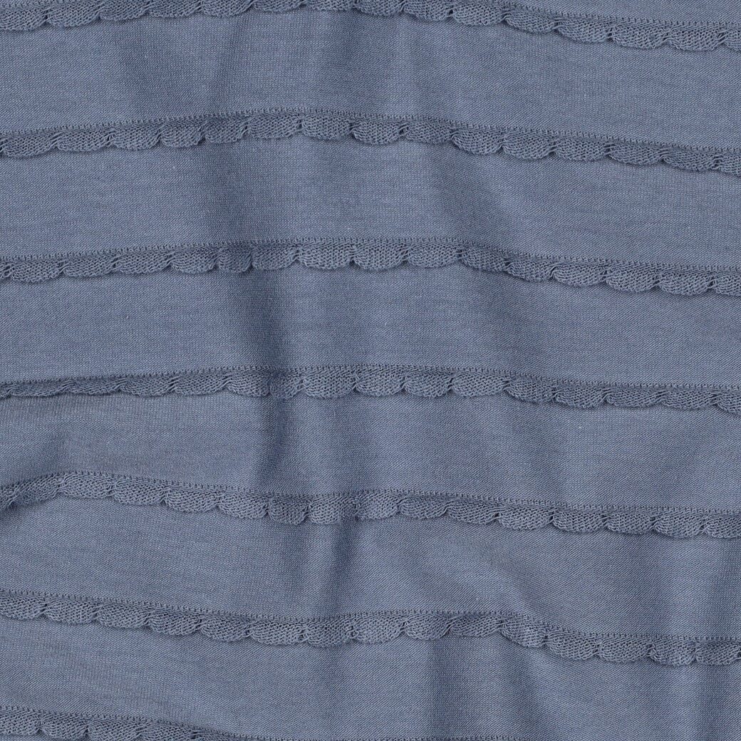 Jersey Rüschen - Jeansblau Fadenwunsch 